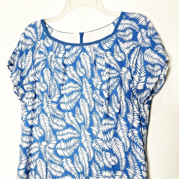 Boden Leaf Print Easy Day Dress 12L Long - Picture 3 of 14